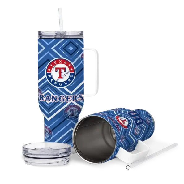 personalized texas rangers bold diamonds blue curved tumbler high quality 1.webp