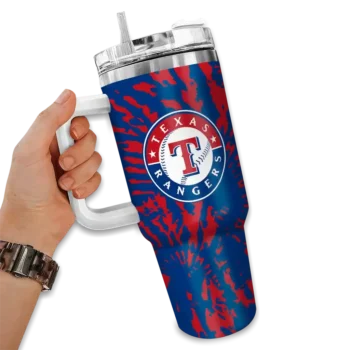 personalized texas rangers burst swirl blue curved tumbler fashion forward 1.webp