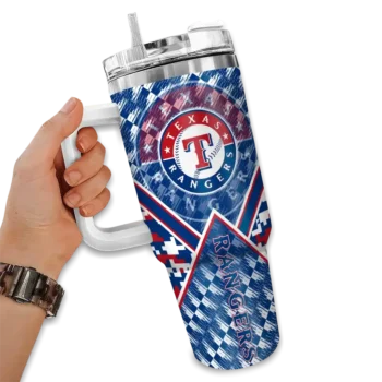 personalized texas rangers chevron angle blue curved tumbler fashion forward 1.webp