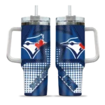 personalized toronto blue jays arrow burst blue curved tumbler best selling 1.webp
