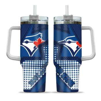 personalized toronto blue jays arrow burst blue curved tumbler best selling 1.webp