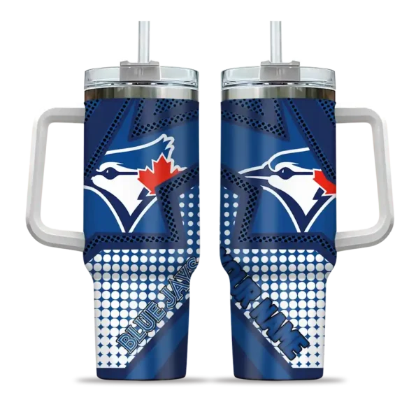 personalized toronto blue jays arrow burst blue curved tumbler best selling 1.webp