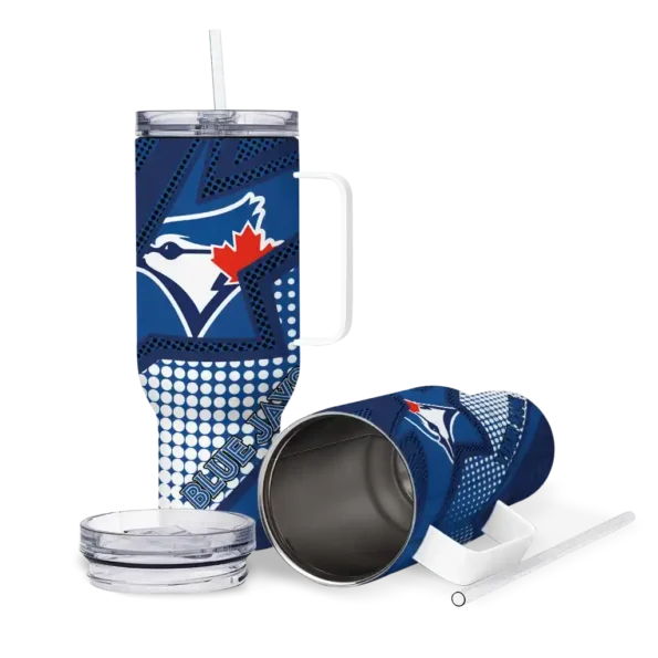 personalized toronto blue jays arrow burst blue curved tumbler high quality 1.webp