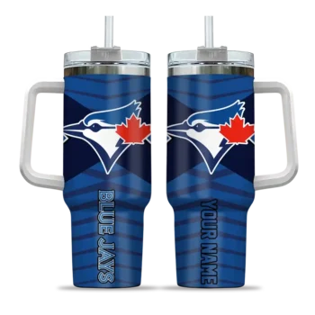 personalized toronto blue jays chevron layers blue curved tumbler best selling 1.webp