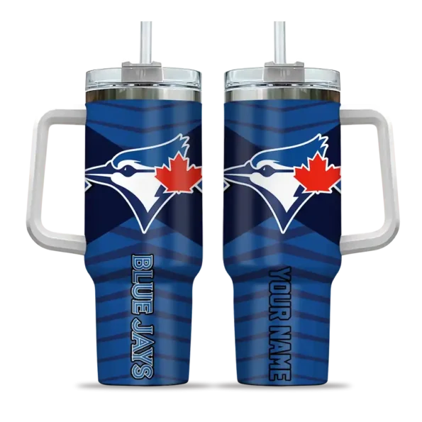 personalized toronto blue jays chevron layers blue curved tumbler best selling 1.webp