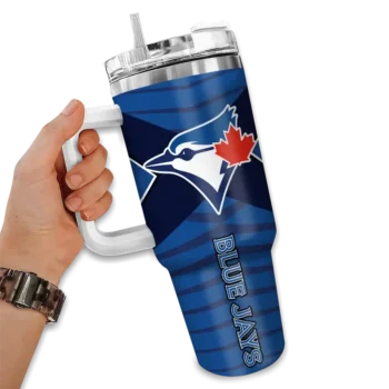 personalized toronto blue jays chevron layers blue curved tumbler fashion forward 1.webp