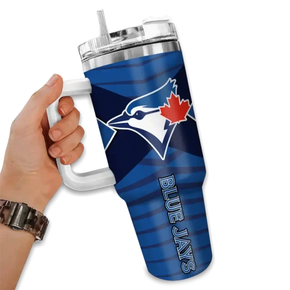 personalized toronto blue jays chevron layers blue curved tumbler fashion forward 1.webp