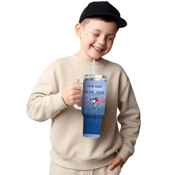 personalized toronto blue jays gradient dots blue curved tumbler latest model 1.webp