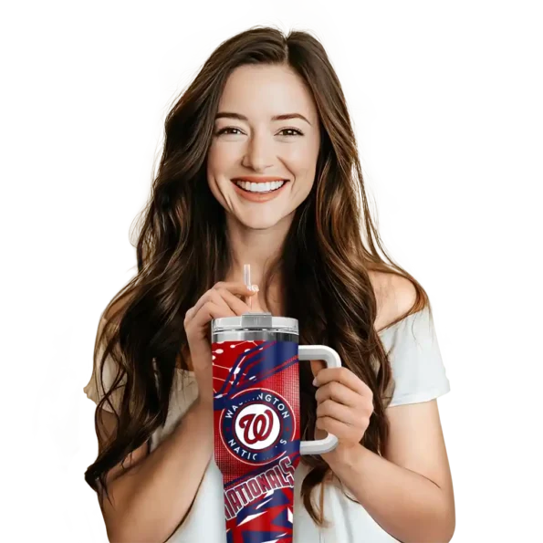 personalized washington nationals abstract paths red curved tumbler premium grade 1.webp