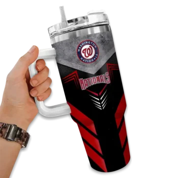 personalized washington nationals arrow armor red black curved tumbler fashion forward 1.webp