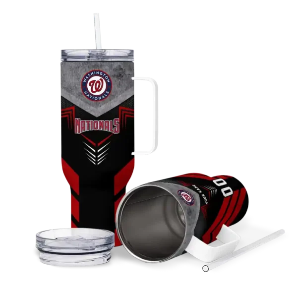personalized washington nationals arrow armor red black curved tumbler high quality 1.webp