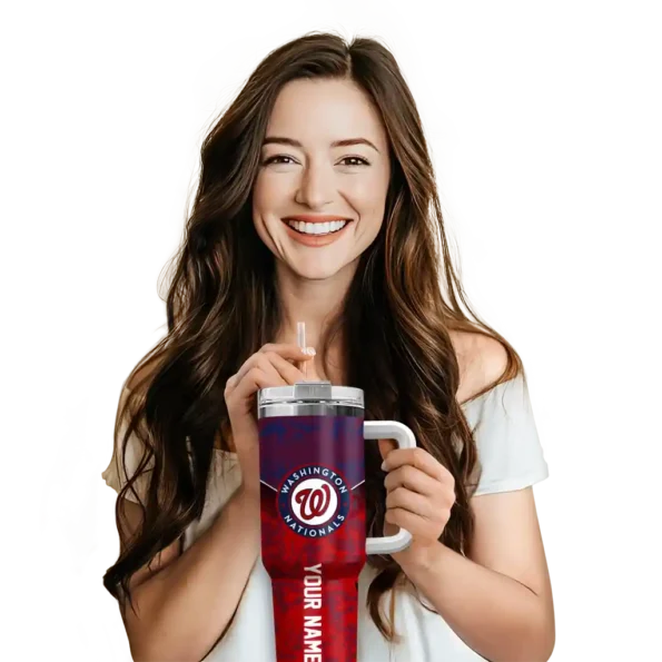 personalized washington nationals chevron stripe red curved tumbler premium grade 1.webp