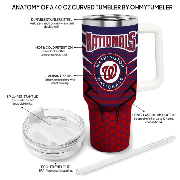 personalized washington nationals hex texture red curved tumbler new arrival 1.webp