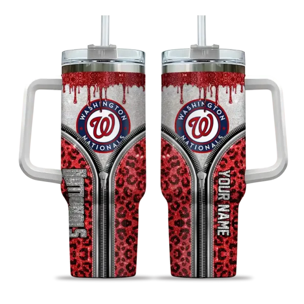 personalized washington nationals leopard zipper red curved tumbler best selling 1.webp