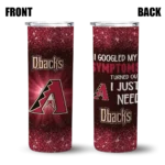 arizona diamondbacks radiant glitter red skinny tumbler best selling.webp