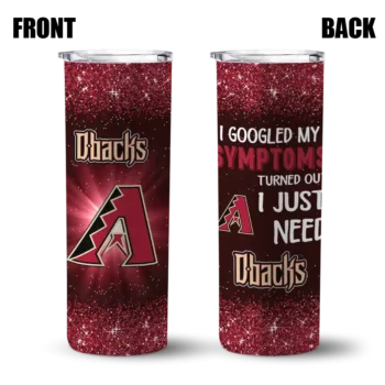 arizona diamondbacks radiant glitter red skinny tumbler fashion forward.webp