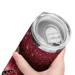 arizona diamondbacks radiant glitter red skinny tumbler best selling.webp