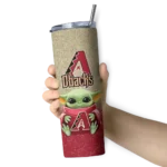 arizona diamondbacks yoda smile red skinny tumbler best selling 1.webp