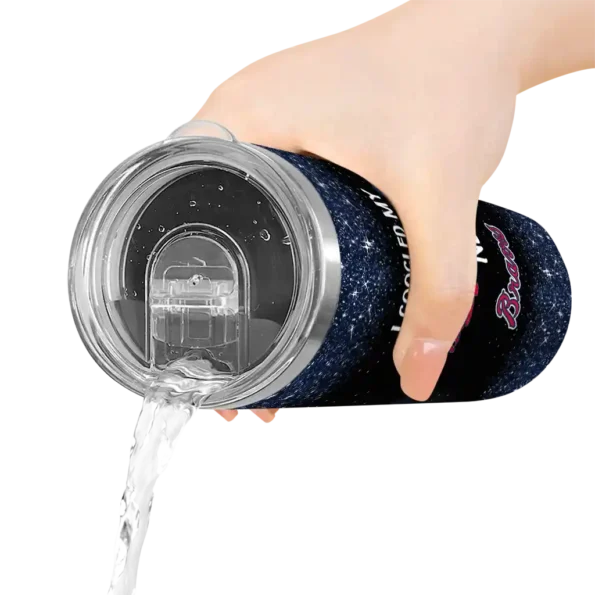 atlanta braves radiant glitter navy skinny tumbler latest model.webp