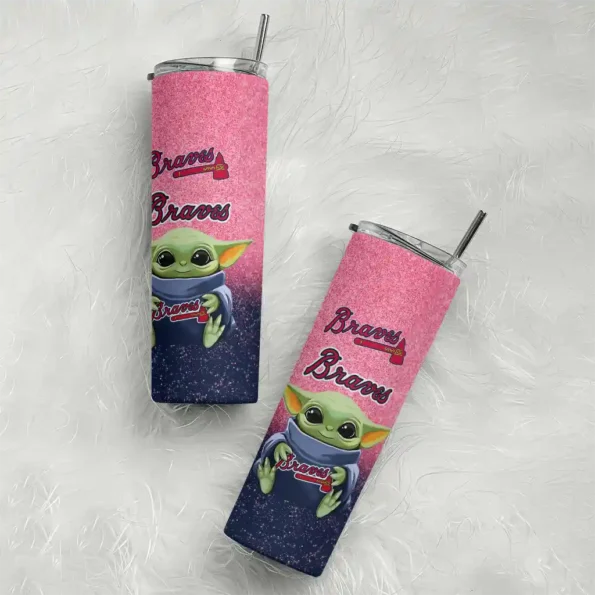 atlanta braves yoda smile navy skinny tumbler top rated 1.webp
