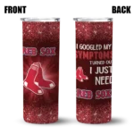 boston red sox radiant glitter red skinny tumbler best selling 1.webp