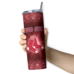 boston red sox radiant glitter red skinny tumbler best selling 1.webp