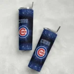 chicago cubs radiant glitter blue skinny tumbler best selling 1.webp