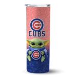 chicago cubs yoda smile blue skinny tumbler best selling.webp