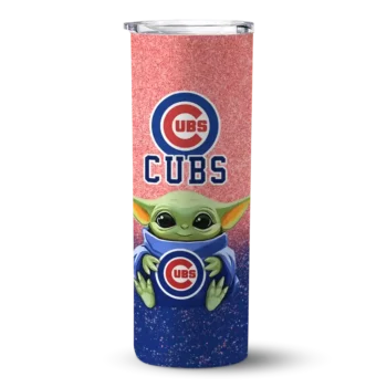chicago cubs yoda smile blue skinny tumbler best selling.webp
