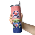 chicago cubs yoda smile blue skinny tumbler best selling.webp