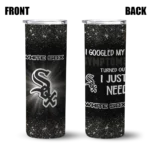 chicago white sox radiant glitter black skinny tumbler best selling 1.webp