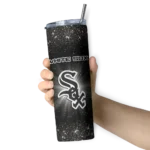 chicago white sox radiant glitter black skinny tumbler best selling 1.webp
