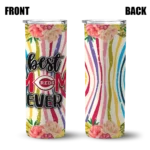 cincinnati reds flower cluster skinny tumbler best selling 1.webp