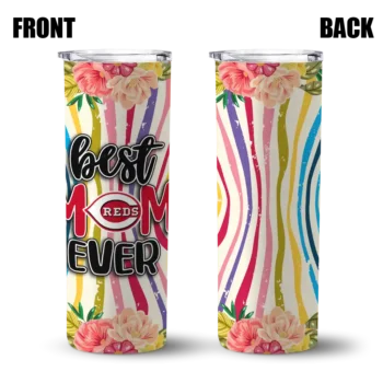 cincinnati reds flower cluster skinny tumbler fashion forward.webp