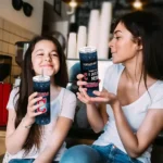 cleveland guardians radiant glitter navy blue skinny tumbler best selling 1.webp