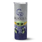 colorado rockies yoda smile blue skinny tumbler best selling.webp