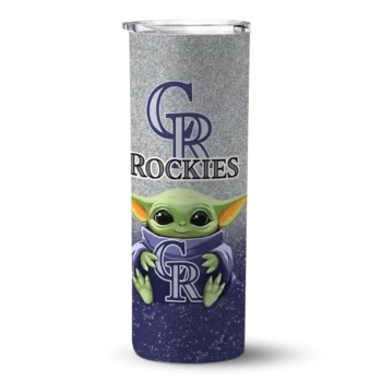 colorado rockies yoda smile blue skinny tumbler best selling.webp