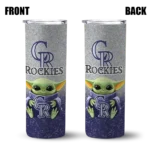colorado rockies yoda smile blue skinny tumbler best selling.webp