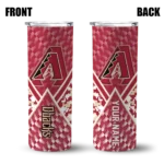 custom arizona diamondbacks monogram burst red white skinny tumbler best selling 8.webp