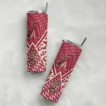 custom arizona diamondbacks monogram burst red white skinny tumbler best selling 8.webp