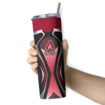 custom arizona diamondbacks superman emblem red black skinny tumbler best selling.webp
