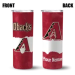 custom arizona diamondbacks torn band red white skinny tumbler best selling.webp