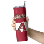 custom arizona diamondbacks torn band red white skinny tumbler best selling.webp