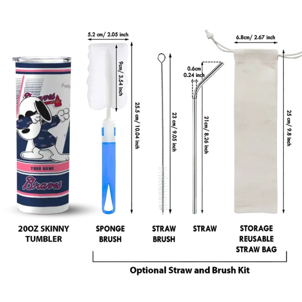 custom atlanta braves snoopy dog navy white skinny tumbler new arrival.webp