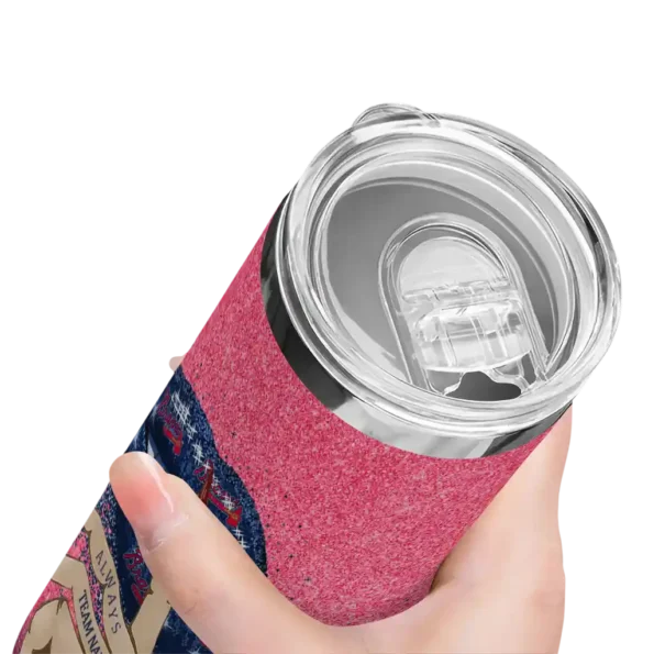 custom atlanta braves sparkle lips navy skinny tumbler high quality.webp