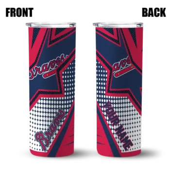 custom atlanta braves web stripes navy white skinny tumbler fashion forward.webp