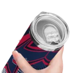 custom atlanta braves web stripes navy white skinny tumbler best selling 3.webp