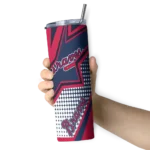 custom atlanta braves web stripes navy white skinny tumbler best selling 3.webp