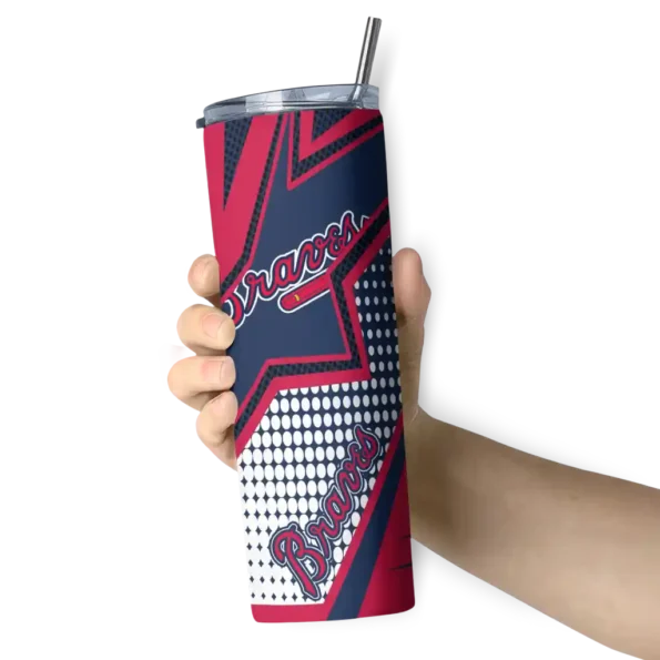 custom atlanta braves web stripes navy white skinny tumbler premium grade.webp