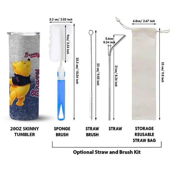 custom atlanta braves winnie the pooh navy gray skinny tumbler new arrival.webp